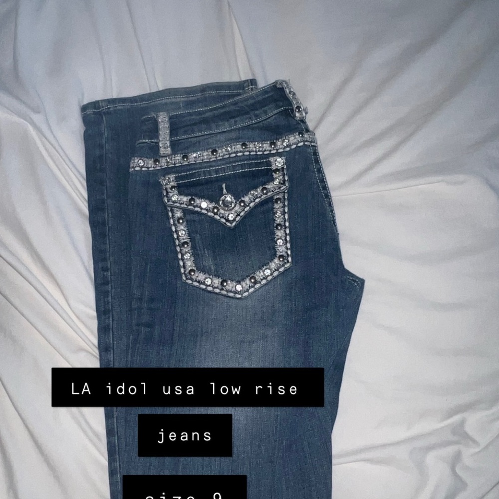 L.A. idol Low Rise Jeans - Dark Blue